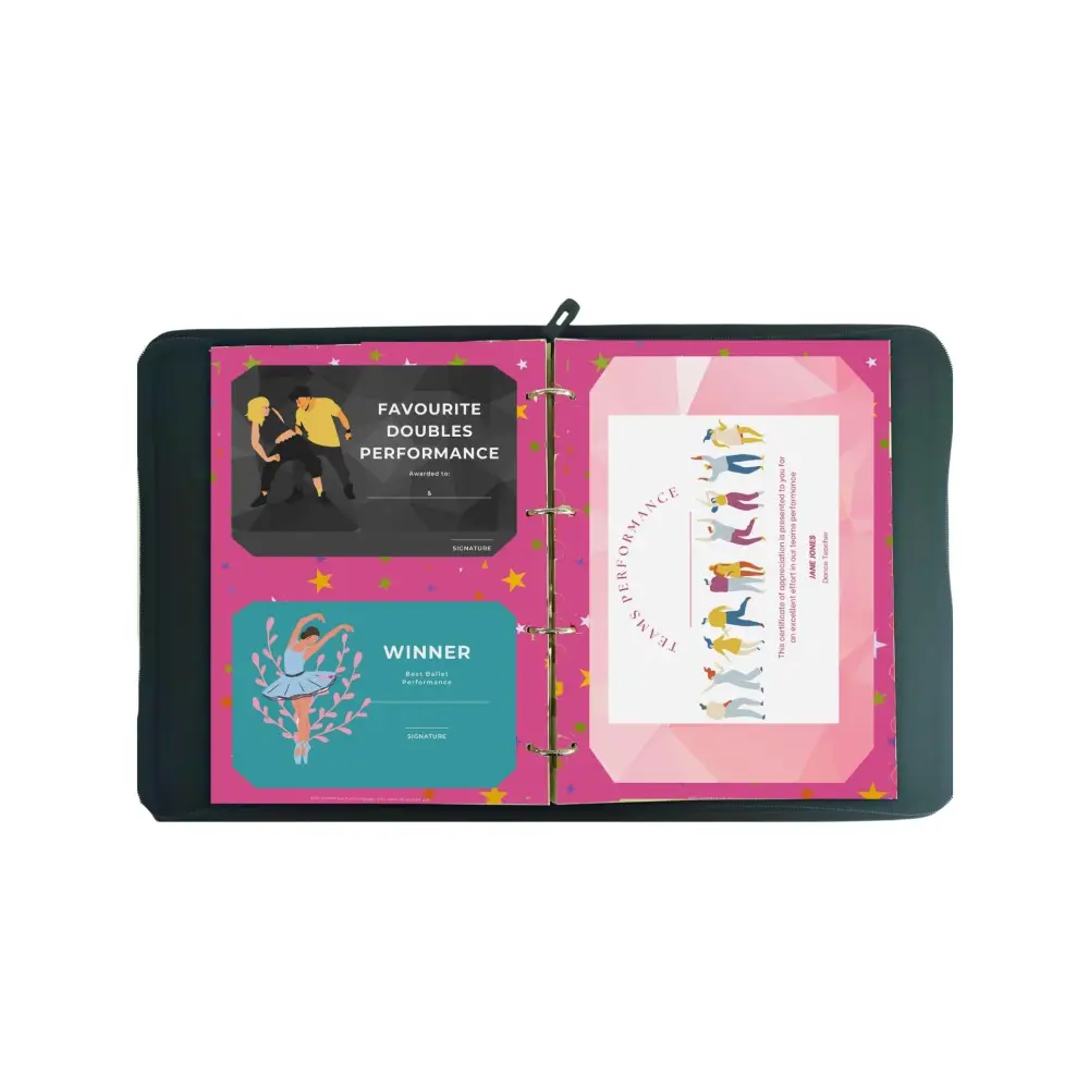 My Proud Moments Medal, Badge & Certificate Case - Original Pink/Dance - Image 3