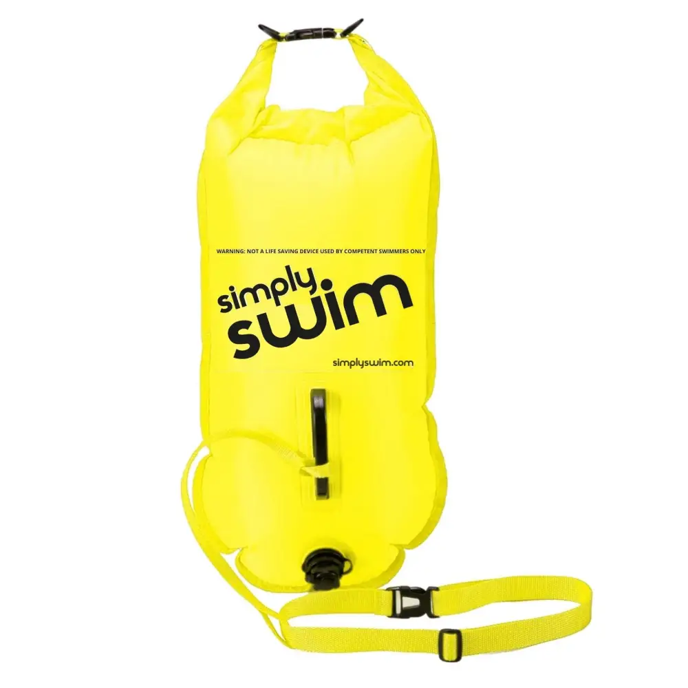 Simply Swim Fluorescent Swim Safety Buoy & Tow Float - Integral 28L Dry Bag - Image 3